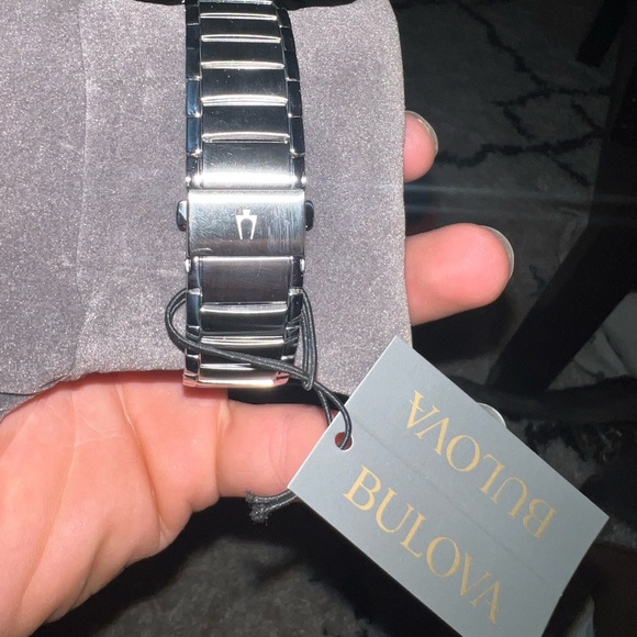 Bulova Men's 3-Hand Calendar Date Quartz Watch, Patterned Dial, 38mm - Picture 4 of 12